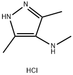 N,3,5-Trimethyl-1H-pyrazol-4-amine hydrochloride 化学構造式