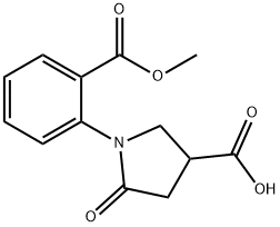 1-[2-(甲氧羰基)苯基]-5-氧代吡咯烷-3-羧酸 结构式