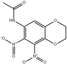 N-(7,8-Dinitro-2,3-dihydro-1,4-benzodioxin-6-yl)-acetamide Structure