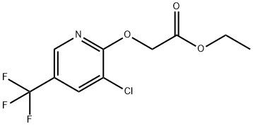 (3-Chloro-5-trifluoromethyl-pyridin-2-yloxy)-acetic acid ethyl ester 化学構造式