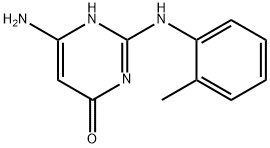6-氨基-2-[(2-甲基苯基)氨基]嘧啶-4(3H)-酮,139296-83-6,结构式