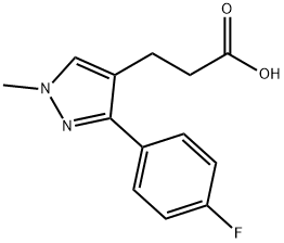 3-[3-(4-Fluorophenyl)-1-methyl-1H-pyrazol-4-yl]-propanoic acid Structure