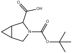 (1S,5R)-1-(叔丁氧基羰基)-3-氮杂双环[3.1.0]己烷-2-羧酸,953061-58-0,结构式