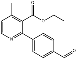 2-(4-Formyl-phenyl)-4-methyl-nicotinic acid ethyl ester Structure