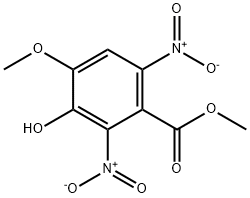 Methyl 3-hydroxy-4-methoxy-2,6-dinitrobenzoate 化学構造式
