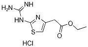 Ethyl 2-(2-carbamimidamido-1,3-thiazol-4-yl)-acetate hydrochloride Structure