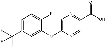 5-[2-Fluoro-5-(trifluoromethyl)phenoxy]pyrazine-2-carboxylic acid|5-[2-氟-5-(三氟甲基)苯氧基]吡嗪-2-羧酸