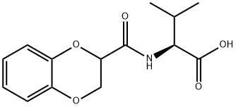 N-(2,3-Dihydro-1,4-benzodioxin-2-ylcarbonyl)-L-valine Structure