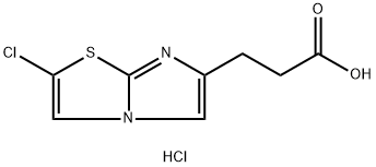 3-(2-Chloroimidazo[2,1-b][1,3]thiazol-6-yl)-propanoic acid hydrochloride, 1332531-49-3, 结构式