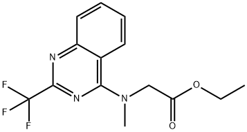 [Methyl-(2-trifluoromethyl-quinazolin-4-yl)-amino] -acetic acid ethyl ester Struktur