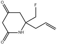 6-Allyl-6-(fluoromethyl)piperidine-2,4-dione Struktur