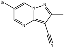 6-Bromo-2-methylpyrazolo[1,5-a]pyrimidine-3-carbonitrile Struktur