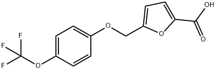 5-{[4-(Trifluoromethoxy)phenoxy]methyl}-2-furoic acid Structure