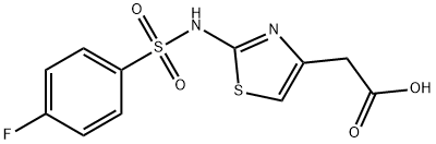 (2-{[(4-Fluorophenyl)sulfonyl]amino}-1,3-thiazol-4-yl)acetic acid Structure