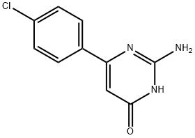 2-氨基-6-(4-氯苯基)嘧啶-4(3H)-酮,98305-75-0,结构式