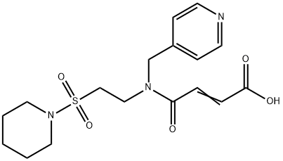 (2E)-4-Oxo-4-[[2-(piperidin-1-ylsulfonyl)ethyl]-(pyridin-4-ylmethyl)amino]but-2-enoic acid Structure