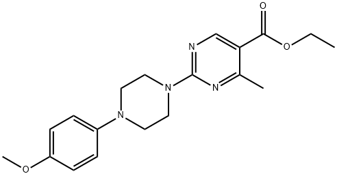 Ethyl 2-[4-(4-methoxyphenyl)piperazin-1-yl]-4-methylpyrimidine-5-carboxylate Structure