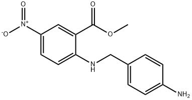 Methyl 2-[(4-aminobenzyl)amino]-5-nitrobenzenecarboxylate 结构式