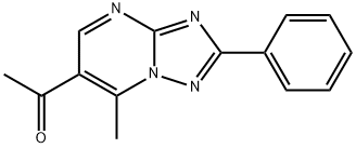 1-(7-メチル-2-フェニル[1,2,4]トリアゾロ[1,5-A]ピリミジン-6-イル)エタノン 化学構造式