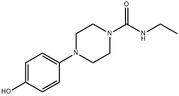 1-(4-Hydroxypehnyl)-4-ethylcarbamoyl-piperazine Structure