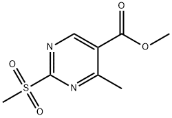 Methyl 4-methyl-2-(methylsulfonyl)-5-pyrimidinecarboxylate Struktur