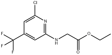 [(6-Chloro-4-trifluoromethyl-pyridin-2-yl)amino]-acetic acid ethyl ester Struktur