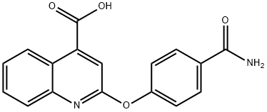 2-[4-(氨基羰基)苯氧基]喹啉-4-羧酸 结构式