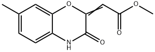 Methyl (2E)-(7-methyl-3-oxo-3,4-dihydro-2H-1,4-benzoxazin-2-ylidene)acetate Struktur