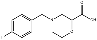 4-(4-氟苄基)吗啉-2-羧酸,1307552-06-2,结构式