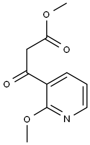 3-(2-甲氧基吡啶-3-基)-3-氧代丙酸甲酯 结构式