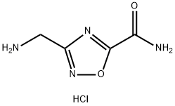 3-(氨基甲基)-1,2,4-噁二唑-5-甲酰胺盐酸盐, 1361116-15-5, 结构式