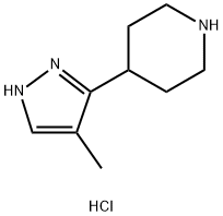 4-(4-Methyl-1H-pyrazol-3-yl)-piperidine dihydrochloride Structure