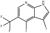 3,4-Diiodo-5-(trifluoromethyl)-1H-pyrrolo[2,3-b]pyridine|3,4-二碘-5-(三氟甲基)-1H-吡咯并[2,3-B]吡啶