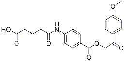 5-[(4-{[2-(4-Methoxyphenyl)-2-oxoethoxy]carbonyl}-phenyl)amino]-5-oxopentanoic acid Struktur