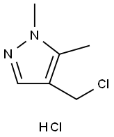 4-(氯甲基)-1,5-二甲基-1H-吡唑盐酸盐, 1390655-08-9, 结构式