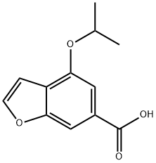 4-异丙氧基-1-苯并呋喃-6-羧酸, 1239773-74-0, 结构式