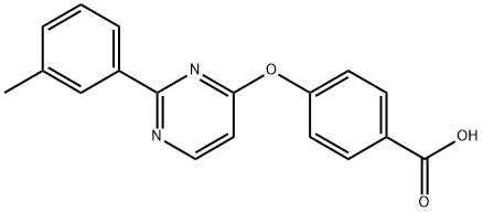 4-{[2-(3-Methylphenyl)pyrimidin-4-yl]oxy}benzoic acid Structure