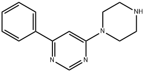4-Phenyl-6-piperazin-1-ylpyrimidine 化学構造式