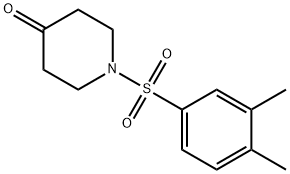 1-[(3,4-Dimethylphenyl)sulfonyl]piperidin-4-one 化学構造式