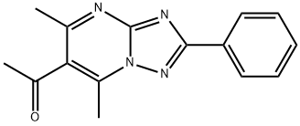 1-(5,7-ジメチル-2-フェニル[1,2,4]トリアゾロ[1,5-A]ピリミジン-6-イル)エタノン 化学構造式