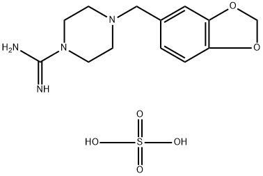 4-(1,3-Benzodioxol-5-ylmethyl)piperazine-1-carboximidamide sulfate Structure