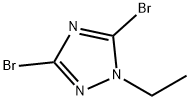 3,5-ジブロモ-1-エチル-1H-1,2,4-トリアゾール 化学構造式
