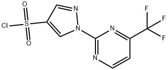 1-[4-(Trifluoromethyl)pyrimidin-2-yl]-1H-pyrazole-4-sulfonyl chloride Struktur