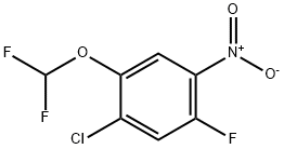 1-Chloro-2-(difluoromethoxy)-5-fluoro-4-nitro-benzene Struktur