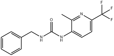 1-苄基-3-(2-甲基-6-(三氟甲基)吡啶-3-基)脲 结构式