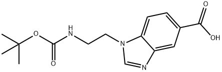 1-{2-[(tert-Butoxycarbonyl)amino]ethyl}-1H-benzimidazole-5-carboxylic acid|1-(2-((叔丁氧羰基)氨基)乙基)-1H-苯并[D]咪唑-5-羧酸