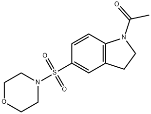 1-アセチル-5-(モルホリン-4-イルスルホニル)インドリン 化学構造式