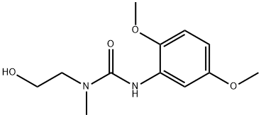 3-(2,5-二甲氧基苯基)-1-(2-羟乙基)-1-甲基脲, 1388191-93-2, 结构式
