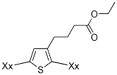 POLY[3-(ETHYL-4-BUTANOATE)THIOPHENE-2,5-DIYL] Structure