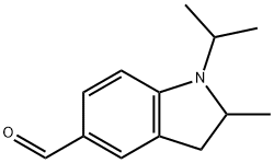 1-イソプロピル-2-メチル-2,3-ジヒドロ-1H-インドール-5-カルブアルデヒド 化学構造式